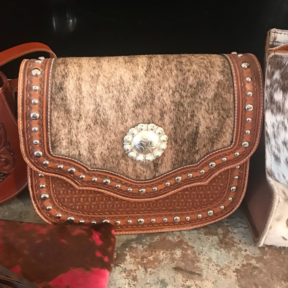 Hide On with Concho Purse